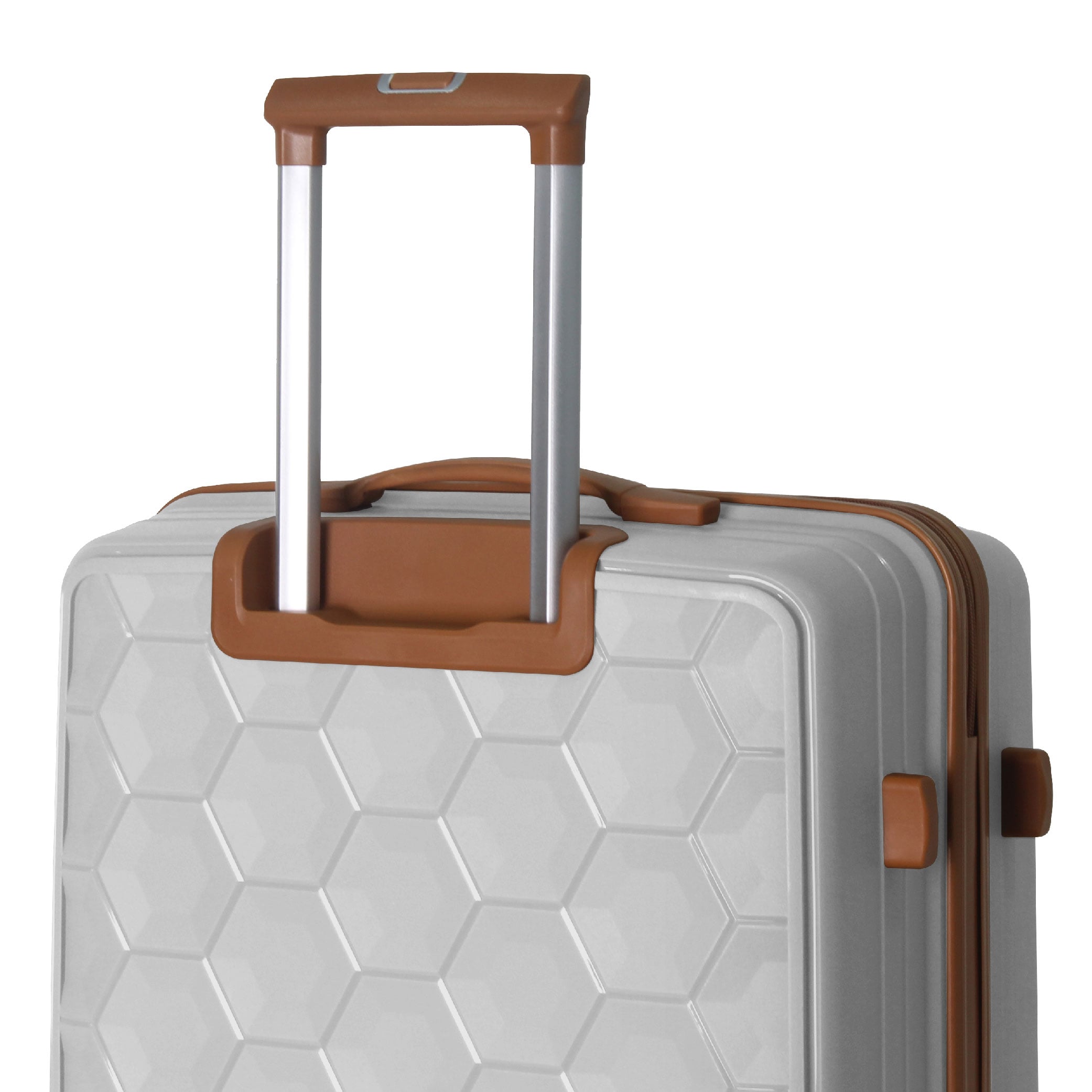 3-Piece Luggage Set Travel Lightweight Suitcases With Rolling Wheels, TSA Lock & Moulded Corner, Carry On Luggages For Business, Trip, (20"/24"/28"), White_voghion.com
